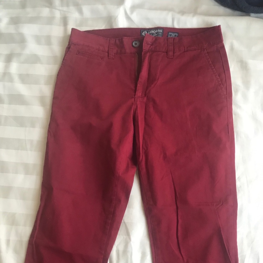American Rag red cotton pants